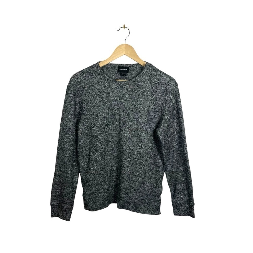 NWOT Club Monaco Men’s Shoulder Button Tab Crewneck Sweater in Grey Size S